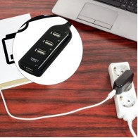 Power Bar Style USB 2.0 4-Port Hub (50-cm Cable)