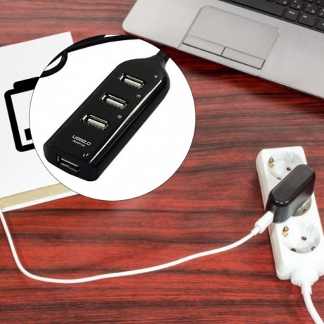 Power Bar Style USB 2.0 4-Port Hub (50-cm Cable)