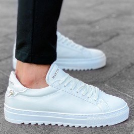 Men’s Low Top Sneakers Shoes White